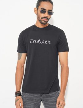 Mens T-shirt Explore Black MTS001