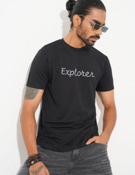 Mens T-shirt Explore Black MTS001