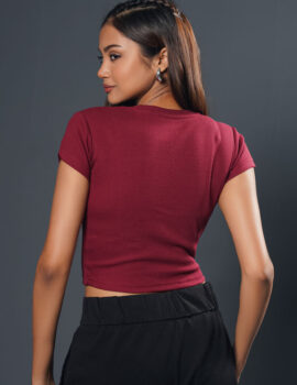 Ribbed Short Sleeve Crop Top – RSCT008