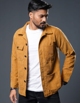 Men’s Sand Brown Corduroy Jacket – MCJ002