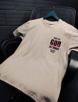 Oversized T-shirt God Deep Beige OTG005