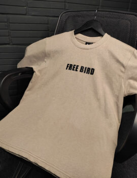 Oversized T-shirt Beige Bird OTB011