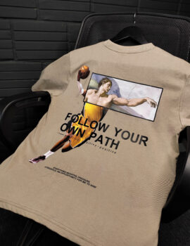 Oversized T-shirt Beige Bird OTB011