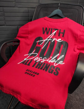 Oversized T-shirt God Maroon OTG006