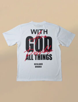 Oversized T-shirt God White OTG004