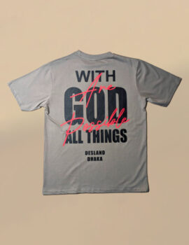 Oversized T-shirt God Deep Beige OTG005