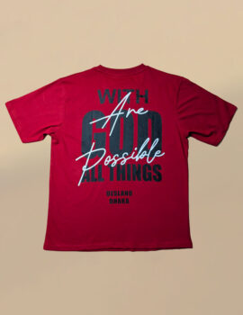 Oversized T-shirt God Maroon OTG006