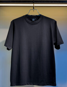 Oversized Solid T-shirt Black OSTB004