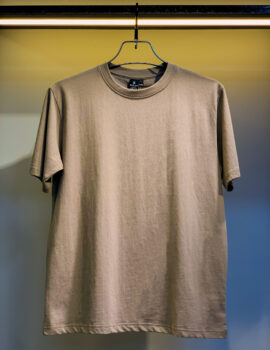Oversized Solid T-shirt Beige OSTB003