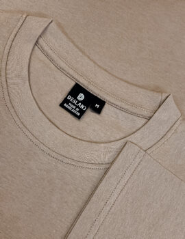 Oversized Solid T-shirt Beige OSTB003