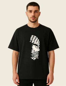 Oversized T-shirt Palestine Black – OTP016