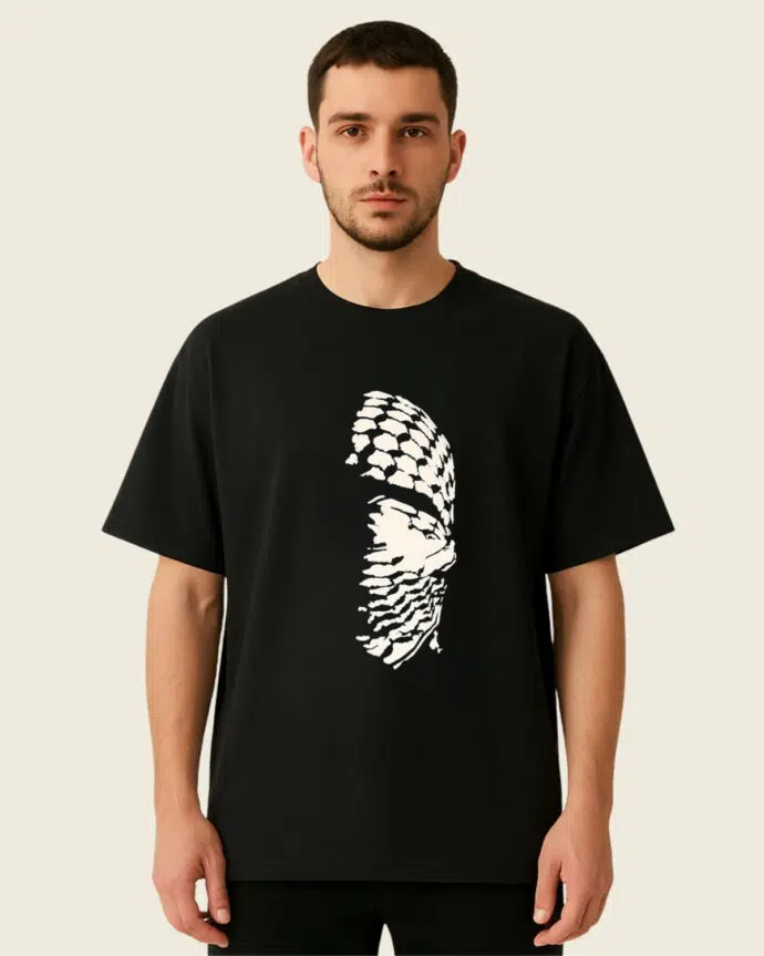 Oversized T-shirt Palestine Black - OTP016