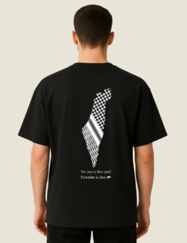 Oversized T-shirt Palestine Black – OTP016