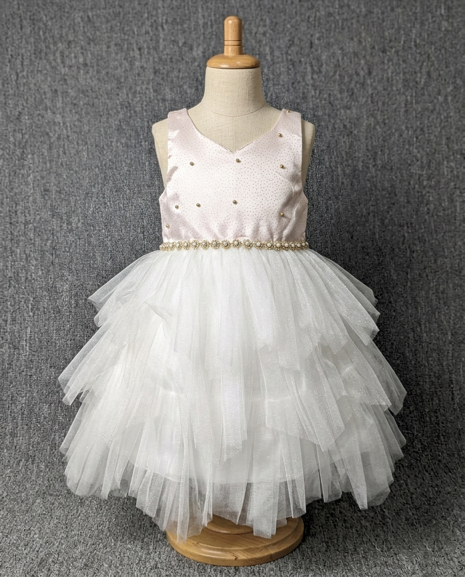 Girl's Party Frock with Stone Work